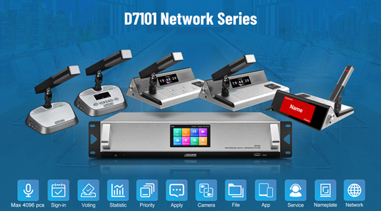 D7101 श्रृंखला ip नेटवर्क सम्मेलन प्रणाली