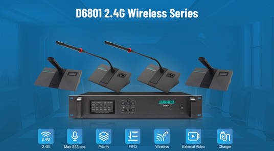 D68001 2.4g वायरलेस श्रृंखला सम्मेलन प्रणाली